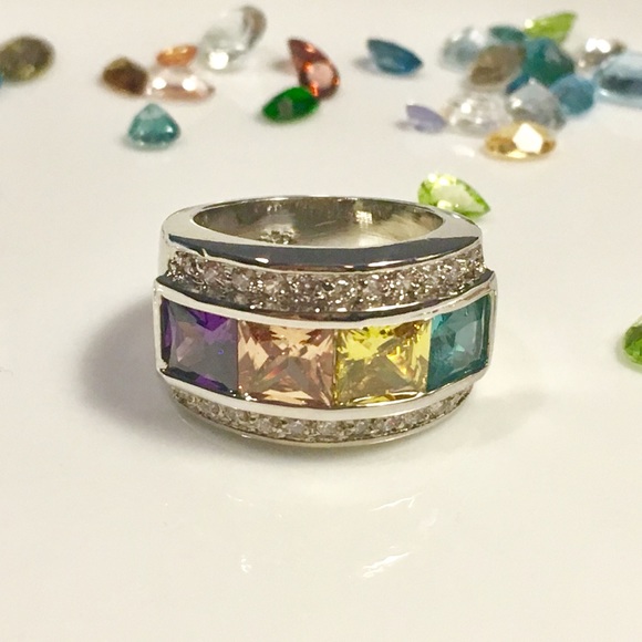🎀BOGO🎀 LC Multi-Gemstone Ring, Sterling 925 - Picture 2 of 6